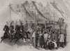Grand entree of Her Majesty into Cologne. Germany 1845 old antique print
