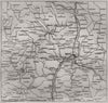 Map of the country between Metz and Verdun. Moselle 1870 old antique chart