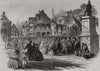 Waiting for Queen Victoria, Royal Square, Jersey. Channel Islands 1846 print