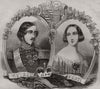 The reigning Duke & Duchess of Saxe-Coburg-Gotha. Thuringia 1845 old print