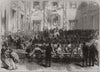 Lay church members mtg in the Assembly Rooms, Lincoln. Bishop in the chair 1869