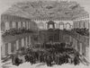The Cambridge Chancellorship election. Interior of the senate house 1847 print