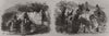 Bury St Edmunds. The Abbot's Bridge; ruins in the churchyard. Suffolk 1867