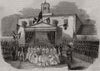 Presentation of flowers at Malines (Mechelen). Belgium 1843 old antique print