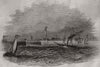 The Royal Yacht coming into harbour. Ostend 1843 old antique print picture