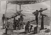 The astronomers waiting for the eclipse. India 1865 old antique print picture