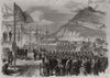 Landing of Prince Arthur at Quebec. Canada 1869 old antique print picture