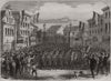 Entry of the Federal troops into Altona through the Nobis Thor 1864 old print