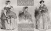 Paris fashions for July 1851 old antique vintage print picture