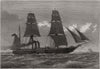 H. M. S. Valorous, provision ship for the Arctic Expedition 1875 old print