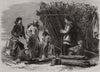 Winter sports in Canada. Moose hunting: the return. Canada 1868 old print