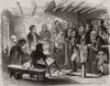 Interior of a court house in the backwoods of Canada 1855 old antique print