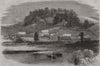 The Chaudière goldfields, Canada. The gold diggers dwellings. Canada 1864