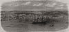 The boat returning to Halifax, past Dartmouth. Nova Scotia 1871 old print