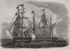 Sailing of the Hudson's Bay company's ships, from Gravesend. Kent 1845 print