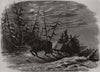Moose hunting in Canada. En route for the hunting ground. Canada 1858 print