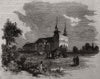 The Canadian Red River exploring expedition. St Boniface Cathedral. Canada 1858