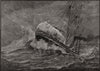 Last grain steamer of the season making for Buffalo, Lake Erie. New York 1887