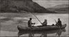 Salmon-fishing. Off for a run on the Restigouche. New Brunswick 1890 old print