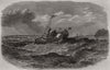 Canadian Steamer running Lachine Rapid of the St. Lawrence. Canada 1863 print