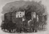 Rossin House, Toronto, the morning after the fire. Ontario 1863 old print