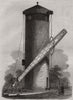 Gigantic telescope just erected at Wandsworth Common. London 1852 old print