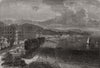 Nice, from the Promenade des Anglais. Alpes-Maritimes 1866 old antique print