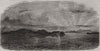 Cape Disappointment, Columbia River estuary. Washington State 1849 old print