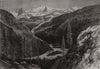 British Columbia. Valley below the defile, head of Bute Inlet. Canada 1868