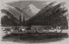 Sketches in British Columbia. Indian village, Douglas Lake. Canada 1864 print