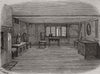 Stratford-upon-Avon. Chamber in Shakespeare's House. Warwickshire 1847 print