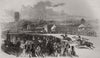 Warwick races. Warwickshire 1845 old antique vintage print picture