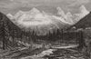 The Selkirk mountains, near Glacier House & Loop, British Columbia. Canada 1888
