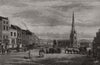 The Bull Ring, with St. Martin's Church, Birmingham, in 1812 1887 old print