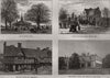 Birmingham. Small Heath Park. Old Crown Inn, Deritend; Heathfield House 1887