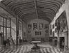 The great hall, Charlecote. Warwickshire 1847 old antique print picture