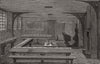 The Grammar Schoolroom, at Stratford. Warwickshire 1847 old antique print
