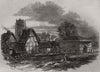 Leamington Spa. The old church & first pump room. Warwickshire 1846 print