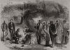 Queen Victoria planting an oak in the grounds of Warwick Castle 1858 old print