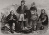 Newhaven fishermen and fishwives. Scotland 1862 old antique print picture