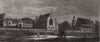 Clifton College, with the Guthrie Memorial Chapel. Gloucestershire 1867 print