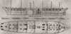 Section of the SS Great Britain; upper deck of SS Great Britain 1845 old print