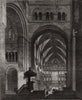 St. Albans Abbey: the choir and high altar. Hertfordshire 1856 old print