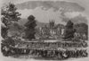 Volunteer fete at Conington Castle, Huntingdonshire: the hurdle race 1864
