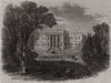 Kimbolton Castle, Hunts, the seat of the Duke Of Manchester 1861 old print