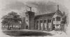 The old palace of Hatfield. Hertfordshire 1846 antique print picture