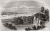 The London, Tilbury, and Southend Railway - the Purfleet station. Essex 1856