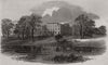 Brocket Hall, Herts, the seat of Viscount Melbourne. Hertfordshire 1848 print