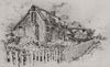 Shattered houses at Peldon. Essex 1884 old antique vintage print picture