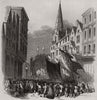Bristol Fete. The procession in Wine Street 1848 old antique print picture